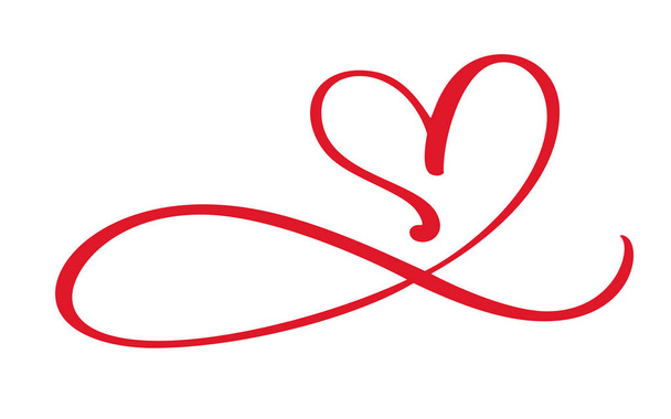 Sydänrakkaus kukoistaa ikuisesti. Infinity Romanttinen symboli liittyy, liittyä, intohimo ja häät. Malli t-paitaan, korttiin, julisteeseen. Suunnittelu tasainen elementti Ystävänpäivä. Vektoriesimerkki
 - Vektori, kuva