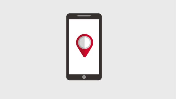 Smartphone Pin Map GPS Navigation digital - Filmmaterial, Video