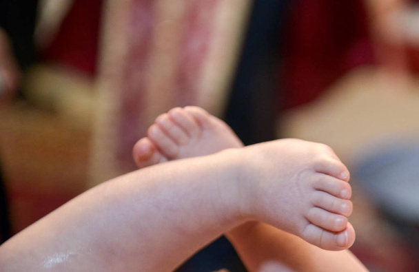 Bebé recién nacido pies
 - Foto, Imagen