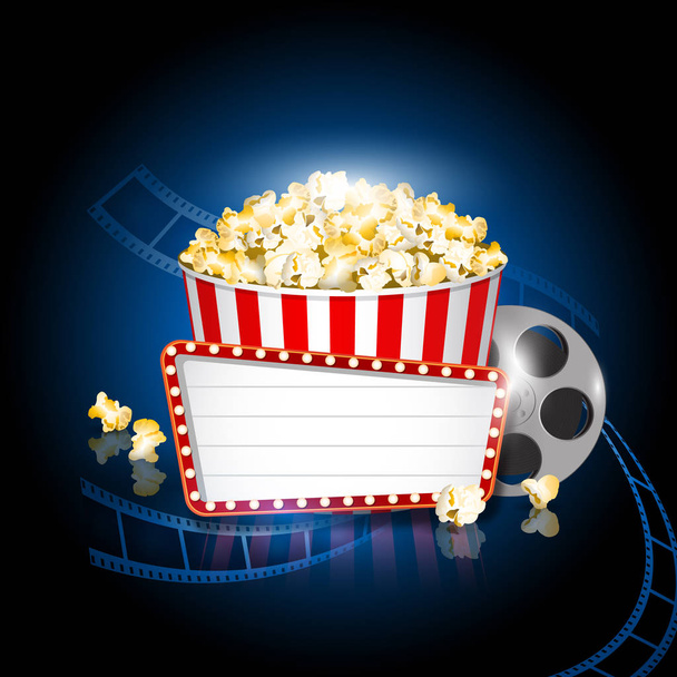 Popcorn Kino Film Hintergrund - Vektor, Bild