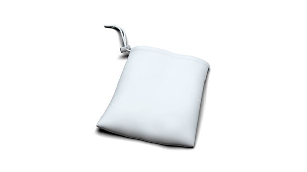 Blanco listo para la marca bolsa de tela sintética 3D ilustración render
 - Foto, imagen