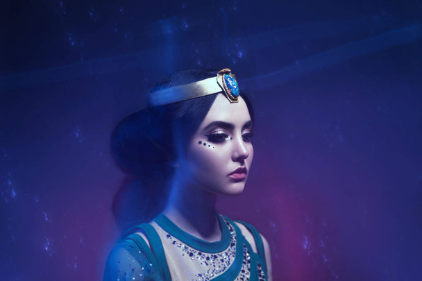 A girl in oriental attire, Queen of the storm. Princess Jasmine.  - Zdjęcie, obraz