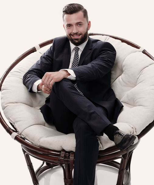 businessman sitting in a comfortable chair - Foto, Imagem
