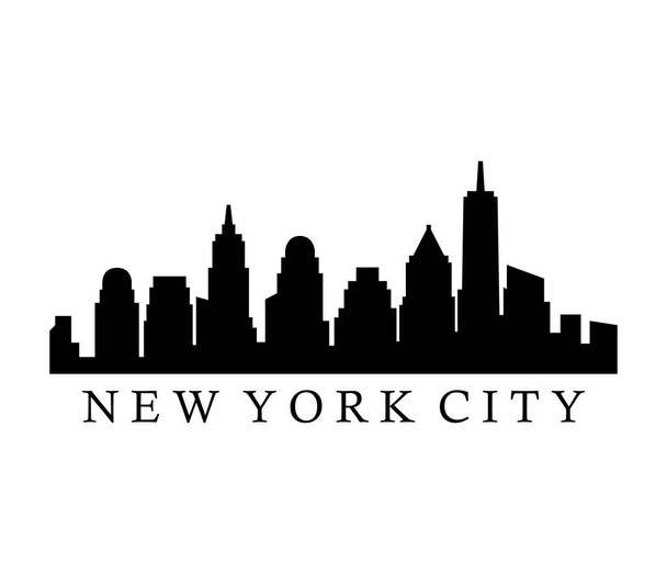 New York skyline sur fond blanc
 - Vecteur, image