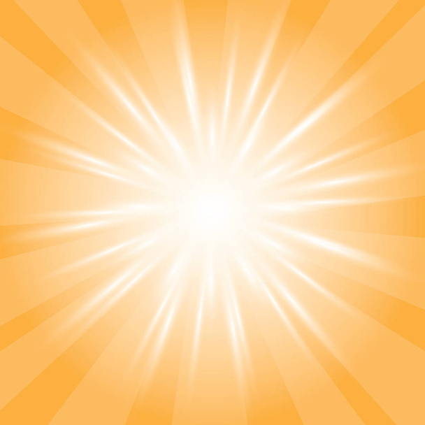 オレンジ色の背景、太陽光の背景 - ベクター画像