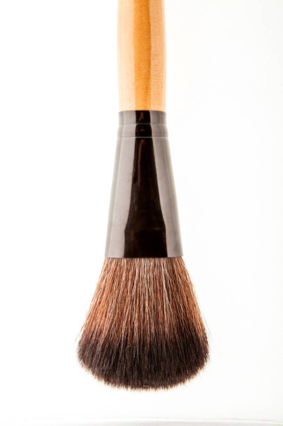 cosmetic makeup brush on white blackground close up - Фото, зображення