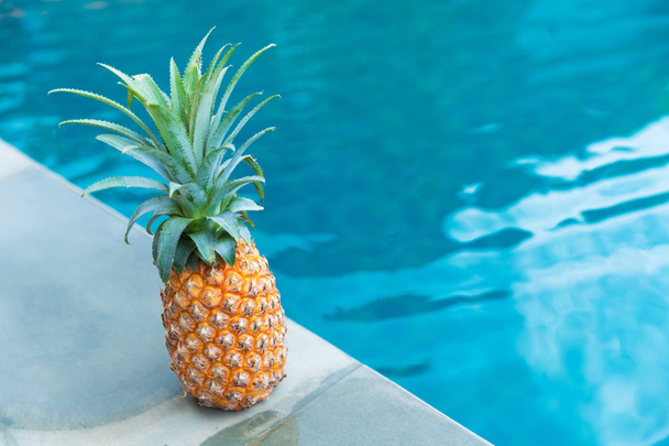 pineapple tropic fruit summer refreshment pool - Fotoğraf, Görsel