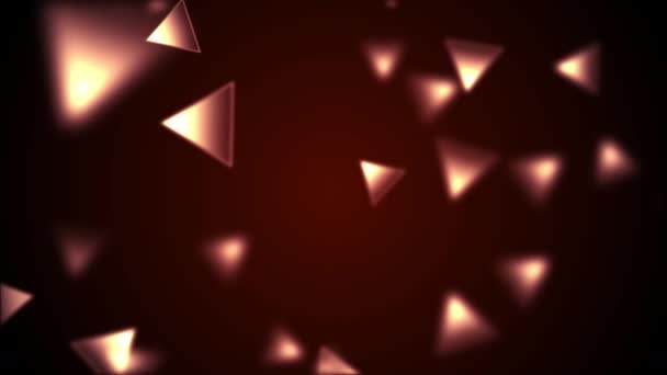 Αφηρημένα φόντο με κίνηση αργή κίνηση του λεπτό φώτα πορτοκαλί κόκκινο τρίγωνο bokeh. 4k - Πλάνα, βίντεο