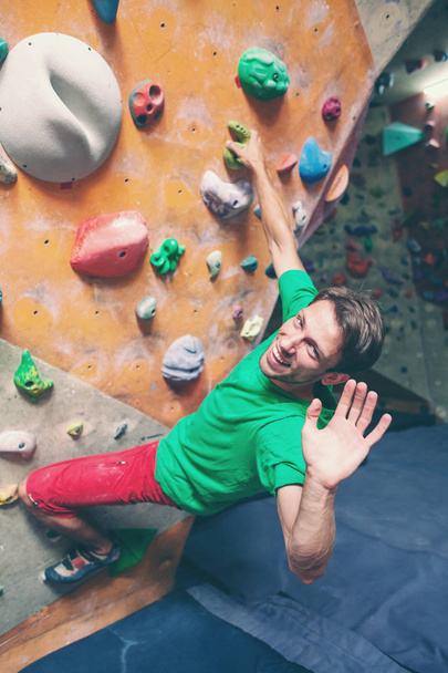 Rock climbing in the gym. - Photo, Image