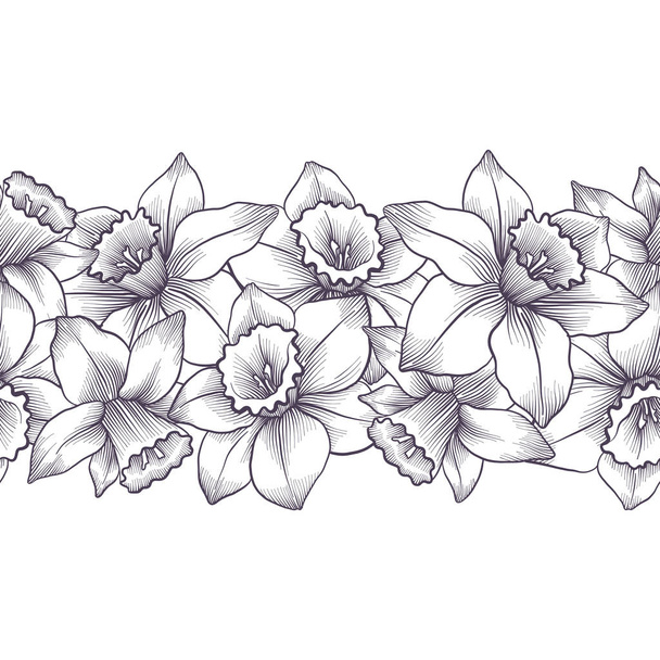 vintage vector floral seamless pattern - Vektör, Görsel