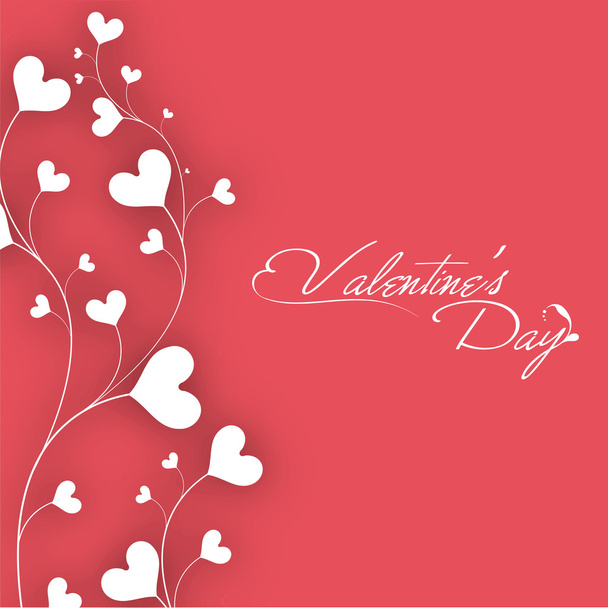 Szép Valentin-nap-üdvözlőlap- vagy ajándék kártyát a fehér h - Vektor, kép