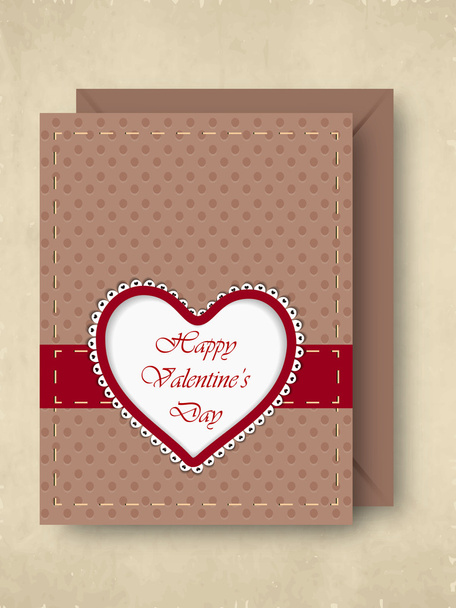 Happy Valentines Day greeting card, gift card or background. EPS - Vector, Imagen