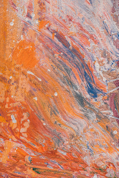 close up of multicolor texture with oil paint splatters - Foto, afbeelding