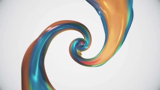 Karmel farba przeciek surrealistyczne spirala zwolnionym tempie animacji tło nowe jakości ruchu grafiki w stylu retro vintage fajne ładne piękne 4k materiału wideo - Materiał filmowy, wideo