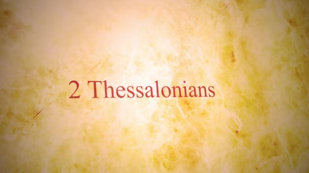 Books of the new testament in the bible series - 2 Thessalonians - Footage, Video