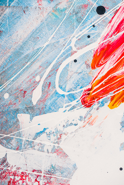 splatters of oil paint on abstract colorful background  - Foto, afbeelding