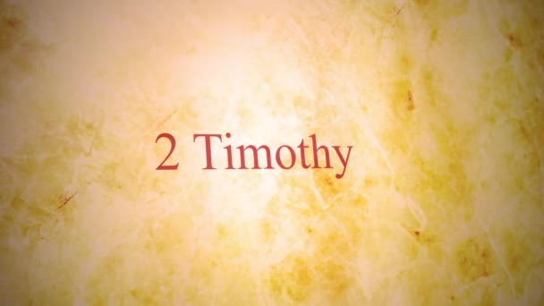Kitap Yeni Ahit İncil Serisi - 2 Timothy - Video, Çekim