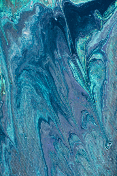 close up of blue oil painting as abstract background  - Fotografie, Obrázek