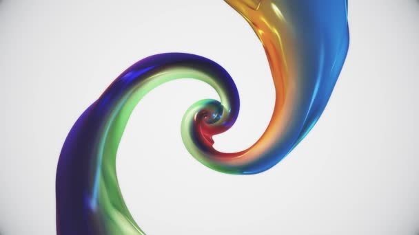 Karamell Farbe Leck surreale Spirale Zeitlupe Animation Hintergrund neue Qualität Motion Graphics Retro Vintage-Stil cool schön 4k Videomaterial - Filmmaterial, Video
