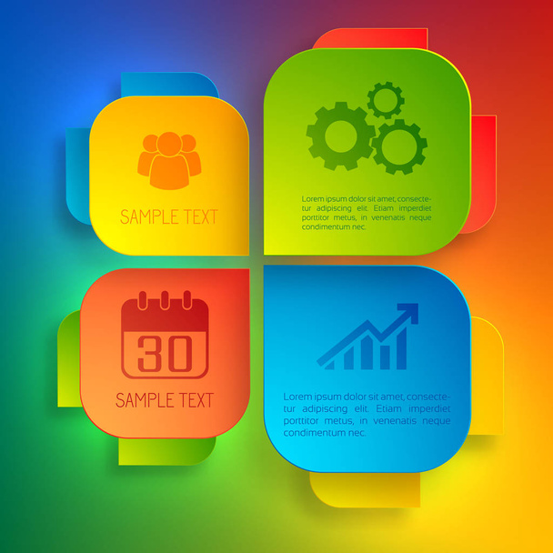 Colorful Infographic Concept - Vector, afbeelding