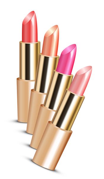 Vector illustration of lipsticks - Vettoriali, immagini