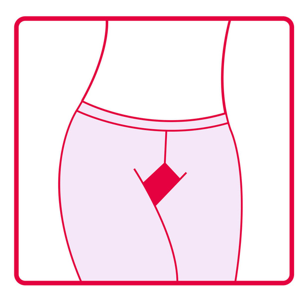 Ροζ καλσόν για γυναίκες λεπτομέρεια, εννοιολογική διάνυσμα - Διάνυσμα, εικόνα