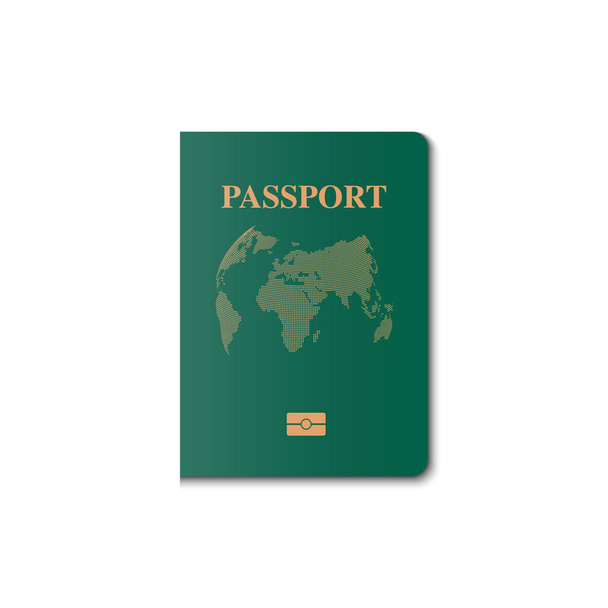 Διαβατήριο διανυσματικό σχέδιο του εξωφύλλου, ταυτοποίηση πολίτης, διάνυσμα - Διάνυσμα, εικόνα
