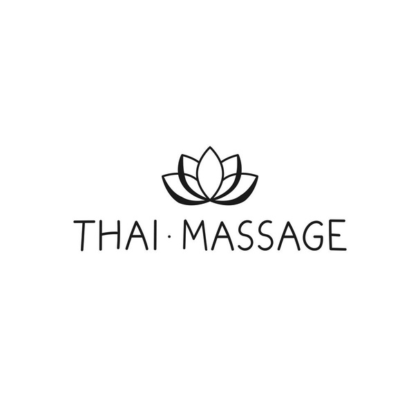 Thaise Massage vector logo sjabloon - Vector, afbeelding