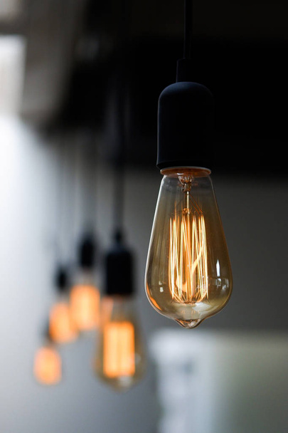 Lighting decor and style light bulbs vintage - Φωτογραφία, εικόνα