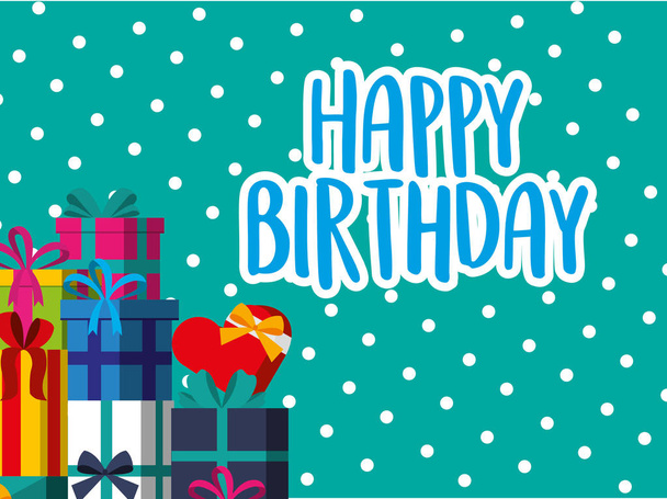 happy birthday card - Vector, Imagen
