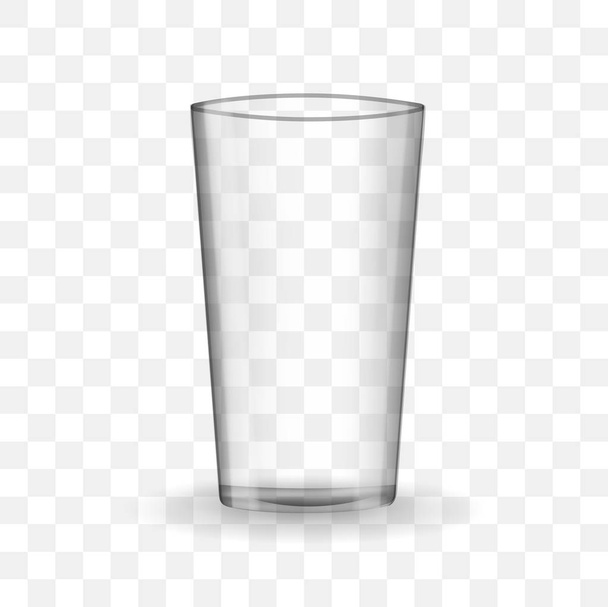 Empty drinking glass cup. - Vector, Image