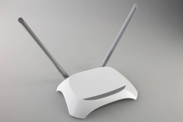 white router with two antennas - Photo, Image