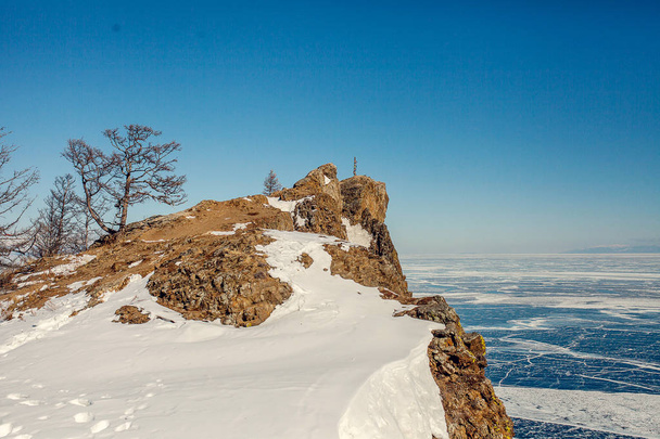 winter nature of Lake Baikal - Foto, Bild
