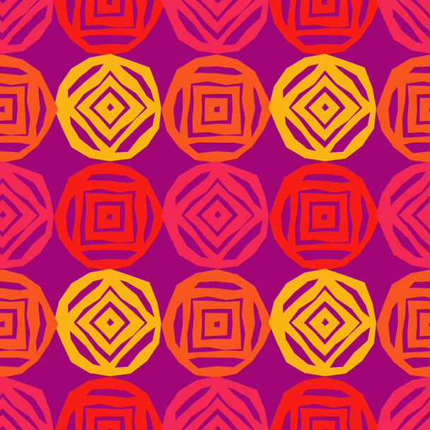 Ethnic boho seamless pattern. Texture in polka dots. Folk motif. Textile rapport. - Вектор, зображення