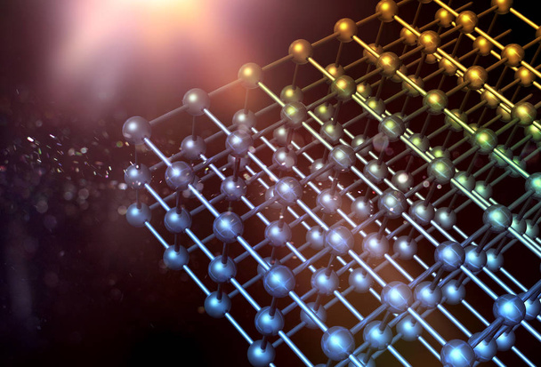 Nanotechnológia részecske 3d szerkezet - Fotó, kép