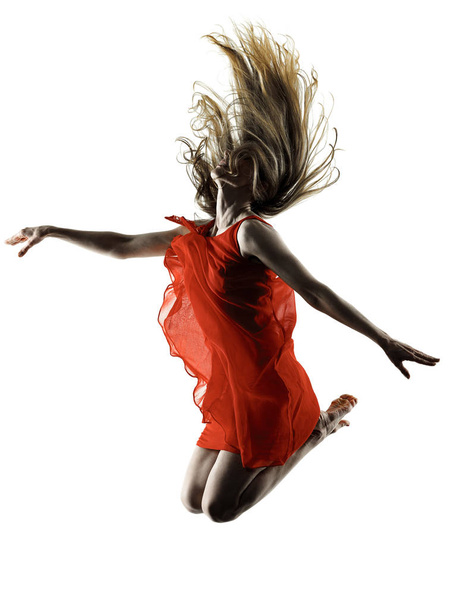 modern dancer dancing woman  isolated silhouette - Foto, Bild