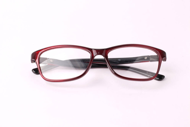 Red glasses isolated on white background - Photo, Image