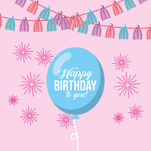 happy birthday card - Vetor, Imagem