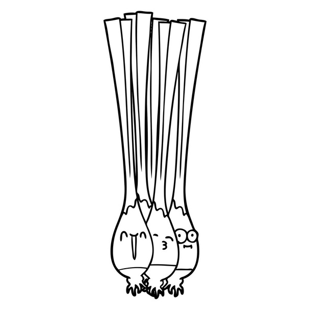 Εικονογράφηση διάνυσμα καρτούν κρεμμύδι - Διάνυσμα, εικόνα
