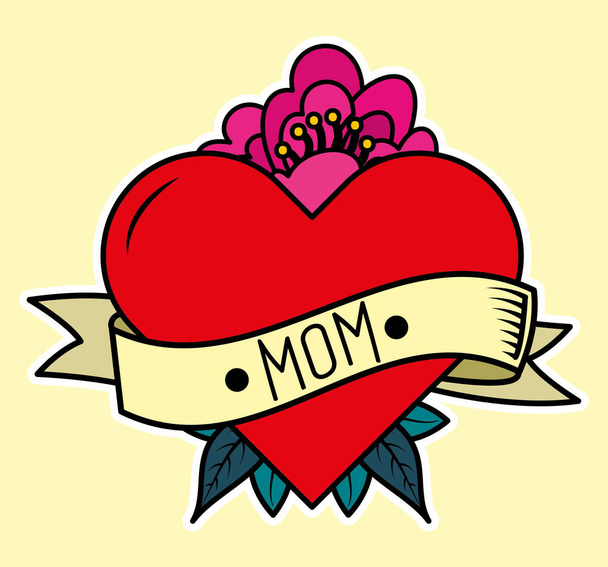 Карточка Дня матери - Вектор,изображение