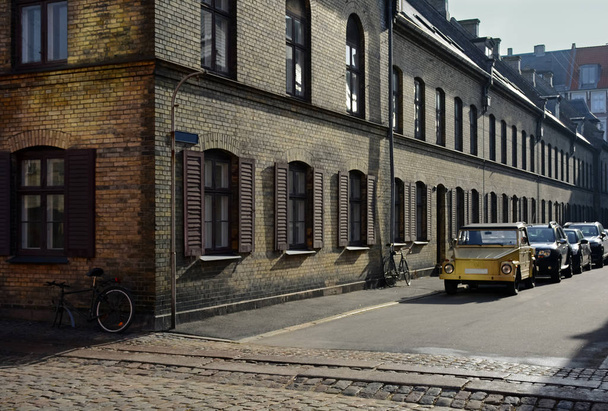 Nostalgicznej zatykać czas w ulicy Kopenhagi - Zdjęcie, obraz