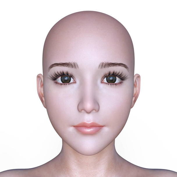 Woman's face / 3D CG rendering of a woman's face. - Photo, Image