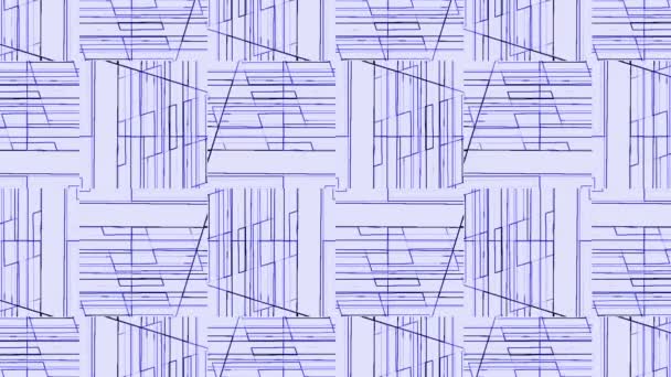 Modré pozadí abstraktní animovaný spořič obrazovky s pohybující se přerušované čáry počítač renderer - Záběry, video