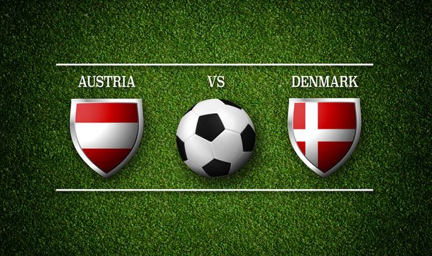 Football Match schedule, Austria vs Denmark - Photo, Image