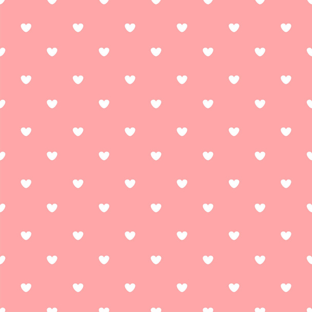 white hearts on pink background - ベクター画像