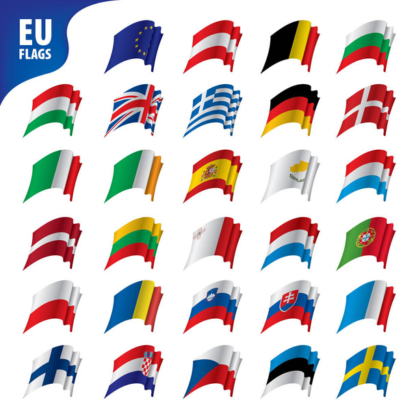 欧州連合の旗は - ベクター画像