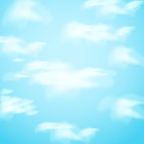 Εικονογράφηση διάνυσμα με ρεαλιστικό σύννεφα στον ουρανό - Διάνυσμα, εικόνα