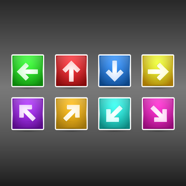 Vector set of arrows buttons. - ベクター画像