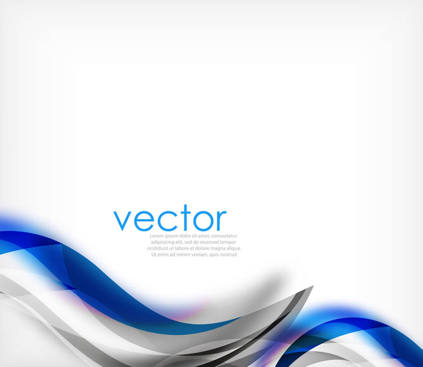 Vetor listra ondulada colorida no fundo branco com efeitos borrados. Vector digital techno fundo abstrato
 - Vetor, Imagem