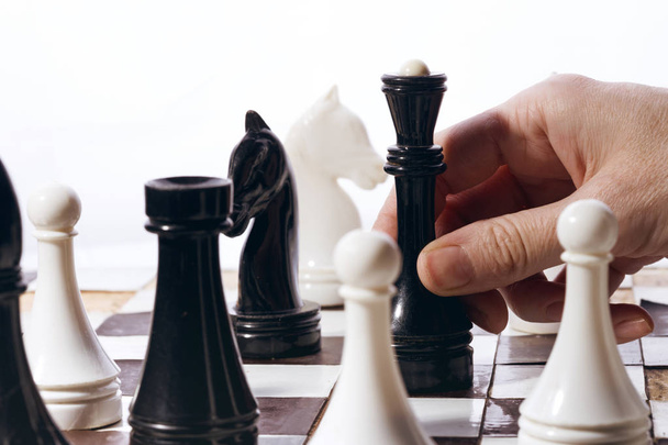 een schaakspel  - Foto, afbeelding